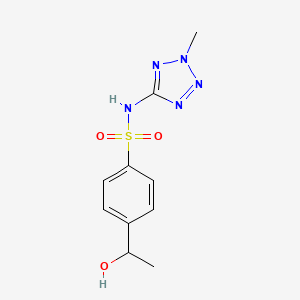 4-(1-hydroxyethyl)-N-(2-methyl-2H-1,2,3,4-tetrazol-5-yl)benzene-1-sulfonamide