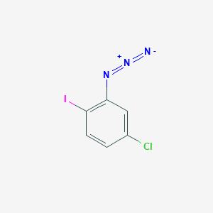 molecular formula C6H3ClIN3 B13629303 2-Azido-4-chloro-1-iodobenzene 