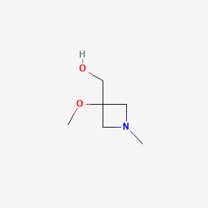 molecular formula C6H13NO2 B13629311 (3-Methoxy-1-methylazetidin-3-yl)methanol 