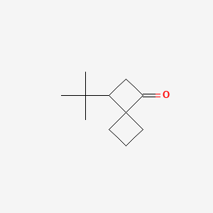 molecular formula C11H18O B13629339 3-Tert-butylspiro[3.3]heptan-1-one 