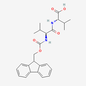 (2S)-2-[(2S)-2-({[(9H-fluoren-9-yl)methoxy]carbonyl}amino)-3-methylbutanamido]-3-methylbutanoic acid