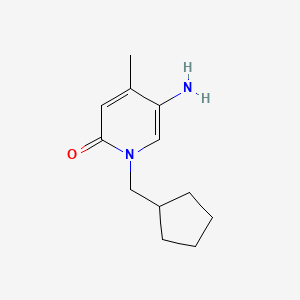 molecular formula C12H18N2O B13629390 5-Amino-1-(cyclopentylmethyl)-4-methylpyridin-2(1h)-one 