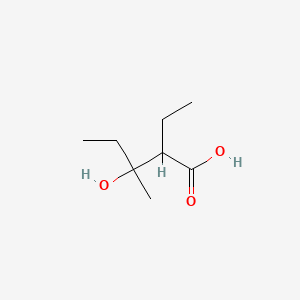 molecular formula C8H16O3 B13629402 2-Ethyl-3-hydroxy-3-methylpentanoic acid 