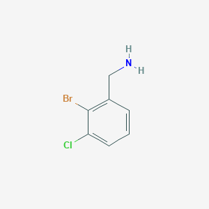 molecular formula C7H7BrClN B13629409 (2-Bromo-3-chlorophenyl)methanamine 