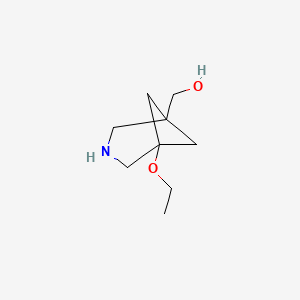 molecular formula C9H17NO2 B13629423 (5-Ethoxy-3-azabicyclo[3.1.1]heptan-1-yl)methanol 