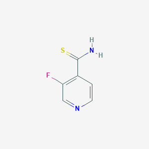 molecular formula C6H5FN2S B13629446 3-Fluoropyridine-4-carbothioamide 