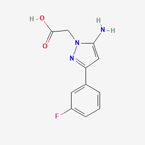 2-(5-Amino-3-(3-fluorophenyl)-1h-pyrazol-1-yl)acetic acid