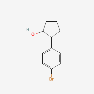 molecular formula C11H13BrO B13629481 2-(4-Bromophenyl)cyclopentanol 