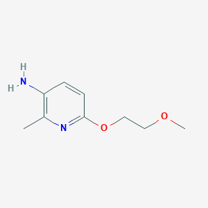 molecular formula C9H14N2O2 B13629488 6-(2-Methoxyethoxy)-2-methyl-3-pyridinamine 