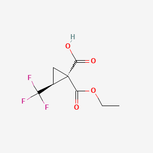 rac-(1R,2S)-1-(ethoxycarbonyl)-2-(trifluoromethyl)cyclopropane-1-carboxylicacid