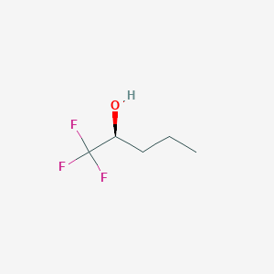 molecular formula C5H9F3O B13629556 (2S)-1,1,1-trifluoropentan-2-ol 