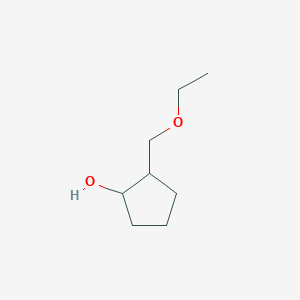 molecular formula C8H16O2 B13629596 2-(Ethoxymethyl)cyclopentan-1-ol 