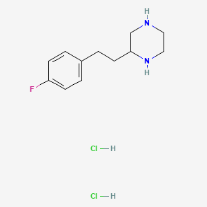 molecular formula C12H19Cl2FN2 B13629609 2-(4-Fluorophenethyl)piperazine dihydrochloride 