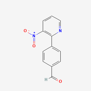 molecular formula C12H8N2O3 B1362961 4-(3-硝基-2-吡啶基)苯甲醛 CAS No. 847446-87-1