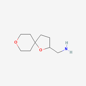 molecular formula C9H17NO2 B13629618 1,8-Dioxaspiro[4.5]decan-2-ylmethanamine 