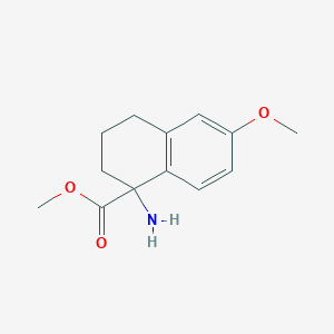 molecular formula C13H17NO3 B13629658 Methyl 1-amino-6-methoxy-1,2,3,4-tetrahydronaphthalene-1-carboxylate 