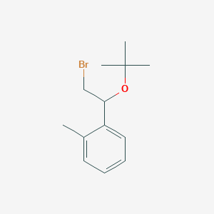 molecular formula C13H19BrO B13629662 1-(2-Bromo-1-(tert-butoxy)ethyl)-2-methylbenzene 