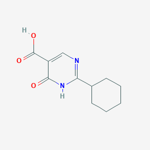 molecular formula C11H14N2O3 B13629712 2-Cyclohexyl-6-oxo-1,6-dihydropyrimidine-5-carboxylic acid 