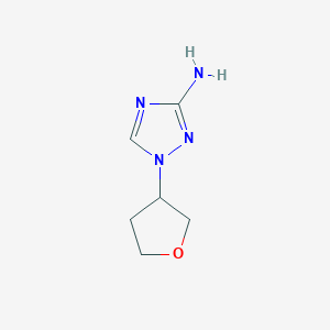 molecular formula C6H10N4O B13629728 1-(Tetrahydrofuran-3-yl)-1h-1,2,4-triazol-3-amine 