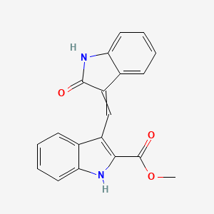 molecular formula C19H14N2O3 B1362975 methyl 3-[(2-oxo-1H-indol-3-ylidene)methyl]-1H-indole-2-carboxylate 