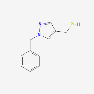 molecular formula C11H12N2S B13629758 (1-Benzyl-1H-pyrazol-4-yl)methanethiol 