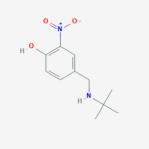 molecular formula C11H16N2O3 B13629773 4-((Tert-butylamino)methyl)-2-nitrophenol 