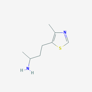 molecular formula C8H14N2S B13629810 4-(4-Methylthiazol-5-yl)butan-2-amine 