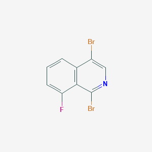 molecular formula C9H4Br2FN B13629822 1,4-Dibromo-8-fluoroisoquinoline CAS No. 1367789-66-9