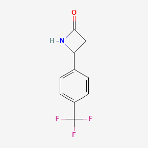 molecular formula C10H8F3NO B13629848 4-(4-(Trifluoromethyl)phenyl)azetidin-2-one 