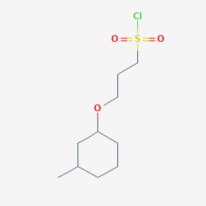 molecular formula C10H19ClO3S B13629855 3-((3-Methylcyclohexyl)oxy)propane-1-sulfonyl chloride 