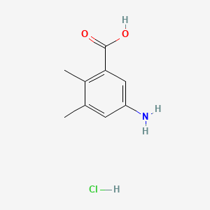 molecular formula C9H12ClNO2 B13629876 5-Amino-2,3-dimethylbenzoicacidhydrochloride 