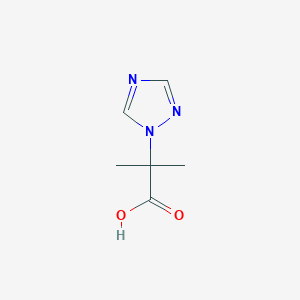 molecular formula C6H9N3O2 B1362990 2-methyl-2-(1H-1,2,4-triazol-1-yl)propanoic acid CAS No. 303148-48-3