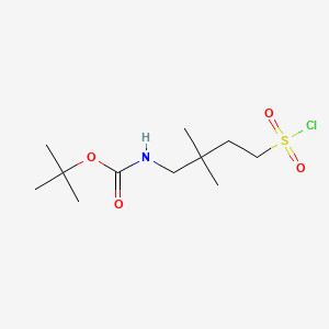 tert-butylN-[4-(chlorosulfonyl)-2,2-dimethylbutyl]carbamate