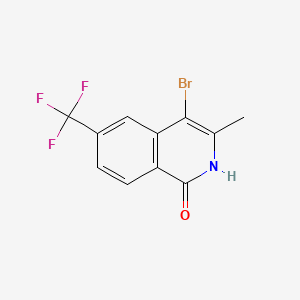 molecular formula C11H7BrF3NO B13629931 4-Bromo-3-methyl-6-(trifluoromethyl)isoquinolin-1(2H)-one 