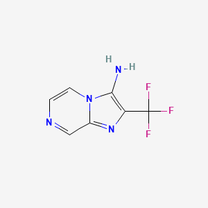 molecular formula C7H5F3N4 B13629984 2-(Trifluoromethyl)imidazo[1,2-a]pyrazin-3-amine 