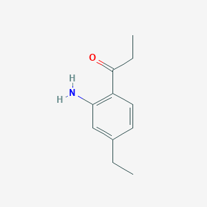 molecular formula C11H15NO B13630022 1-(2-Amino-4-ethylphenyl)propan-1-one 