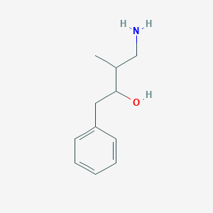 molecular formula C11H17NO B13630053 4-Amino-3-methyl-1-phenylbutan-2-ol 