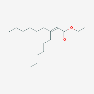 molecular formula C17H32O2 B13630055 Ethyl 3-hexylnon-2-enoate 