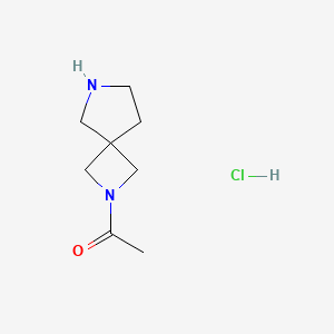 molecular formula C8H15ClN2O B13630056 1-{2,6-Diazaspiro[3.4]octan-2-yl}ethan-1-onehydrochloride 