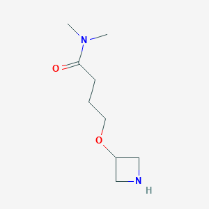 molecular formula C9H18N2O2 B13630066 4-(azetidin-3-yloxy)-N,N-dimethylbutanamide 