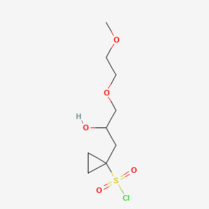 1-(2-Hydroxy-3-(2-methoxyethoxy)propyl)cyclopropane-1-sulfonyl chloride