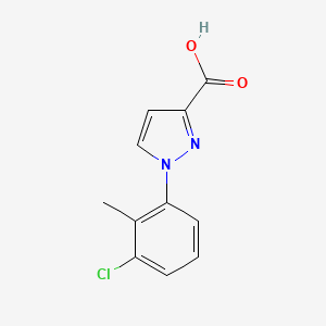 molecular formula C11H9ClN2O2 B13630096 1-(3-Chloro-2-methylphenyl)-1h-pyrazole-3-carboxylic acid 