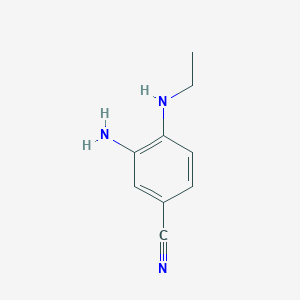 molecular formula C9H11N3 B136301 3-Amino-4-(ethylamino)benzonitrile CAS No. 143174-02-1