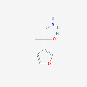 molecular formula C7H11NO2 B13630107 1-Amino-2-(furan-3-yl)propan-2-ol 