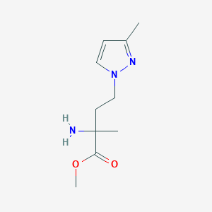 Methyl 2-amino-2-methyl-4-(3-methyl-1h-pyrazol-1-yl)butanoate