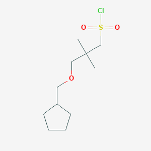 3-(Cyclopentylmethoxy)-2,2-dimethylpropane-1-sulfonyl chloride