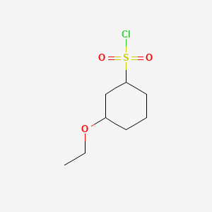 molecular formula C8H15ClO3S B13630177 3-Ethoxycyclohexane-1-sulfonyl chloride 