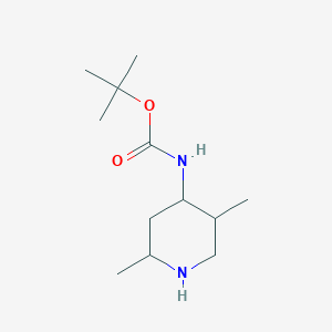 molecular formula C12H24N2O2 B13630190 tert-butyl N-(2,5-dimethyl-4-piperidyl)carbamate 