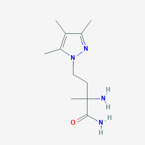 2-Amino-2-methyl-4-(3,4,5-trimethyl-1h-pyrazol-1-yl)butanamide