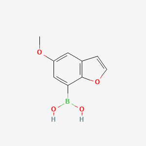 molecular formula C9H9BO4 B13630231 (5-Methoxybenzofuran-7-yl)boronic acid 